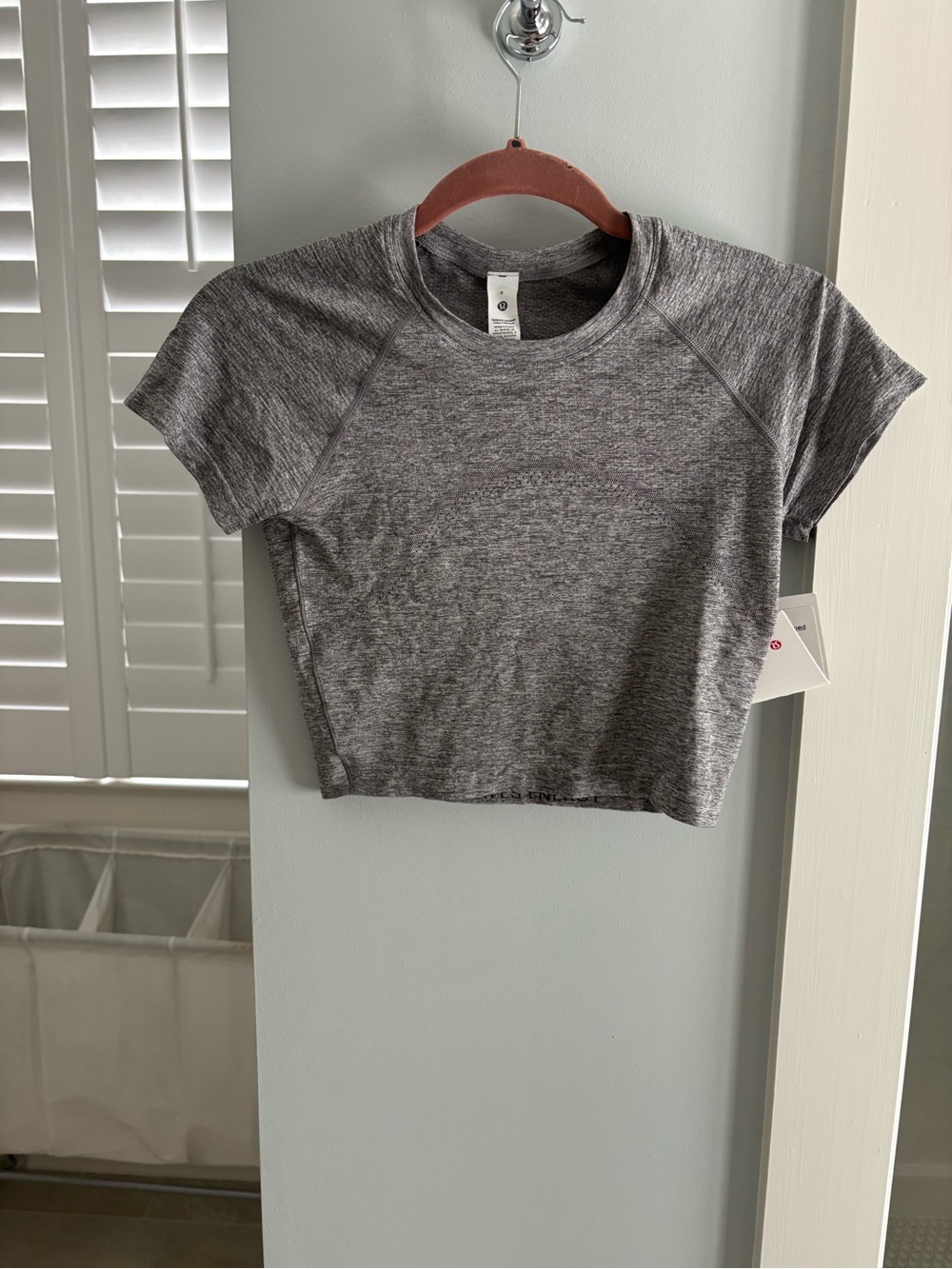lululemon athletica Heathered Gray Crop Top